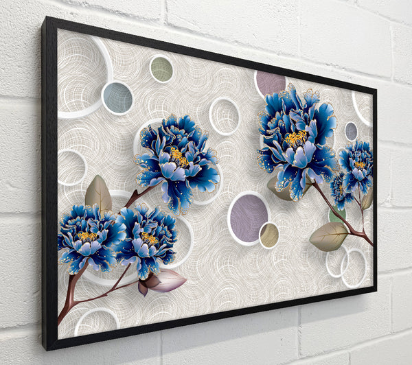 Blue Stunning Flower Circles