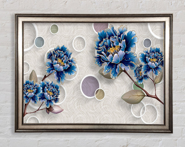 Blaue atemberaubende Blumenkreise