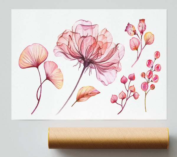 Pink Flower Madness Giclee Print