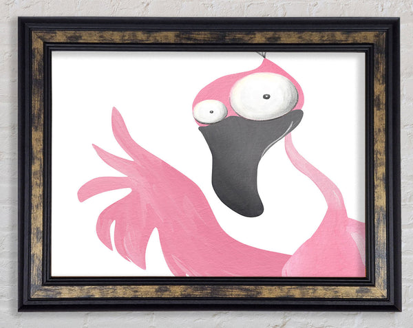 The Pink Flamingo Framed Print