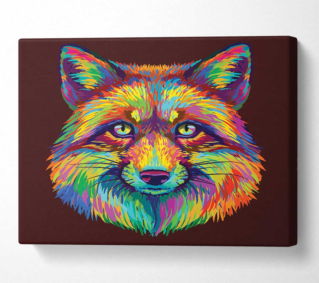  A Canvas Print of The Colourful Fox Canvas Art