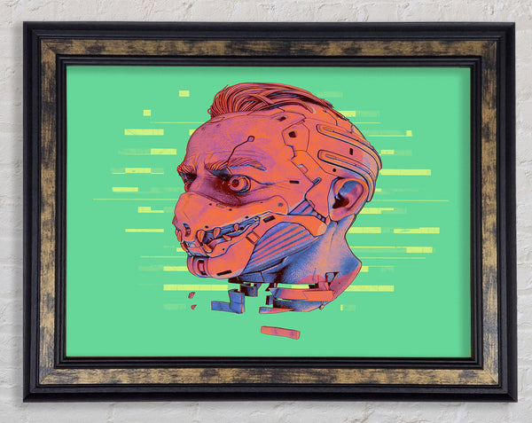 Face Mask Fighter Framed Print