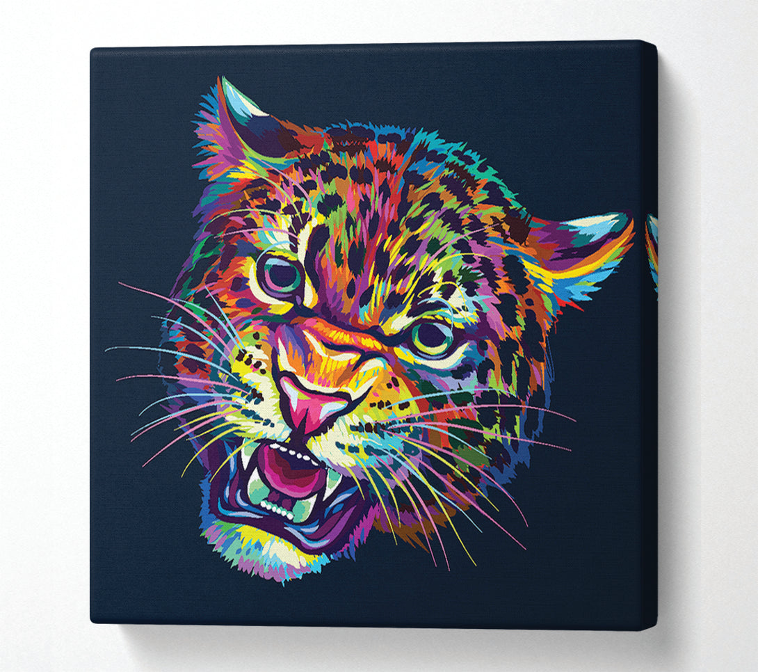  A Canvas Print of Rainbow Leopard Canvas Wall Art