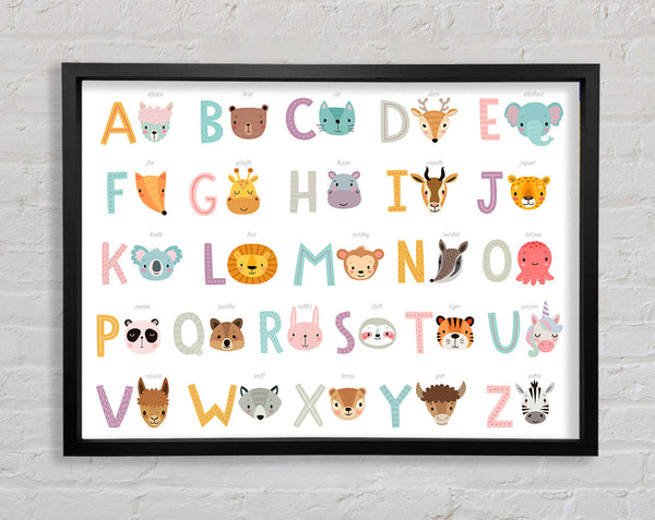 The Animal Alphabet Framed Print