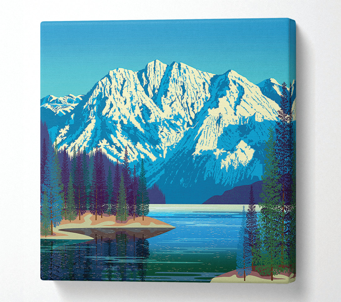  A Canvas Print of The Snow Lake Mountain Canvas Print