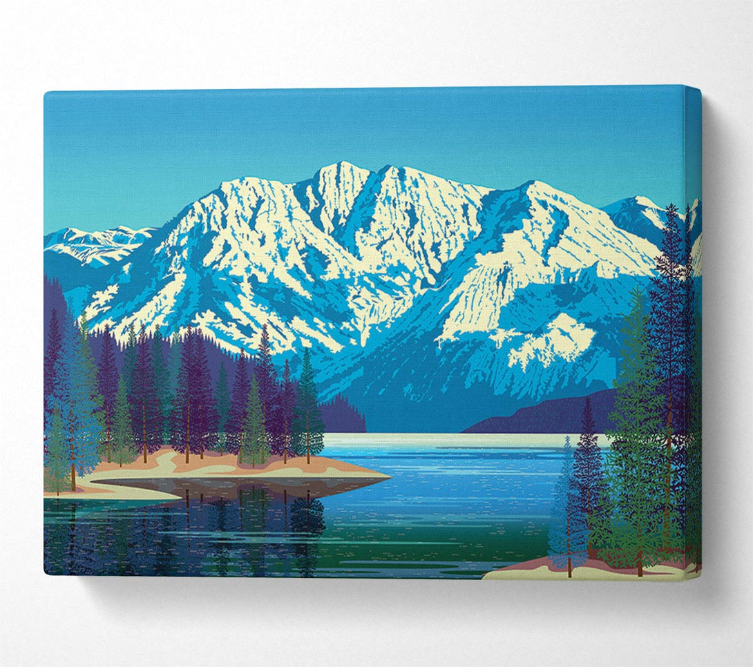  A Canvas Print of The Snow Lake Mountain Canvas Print
