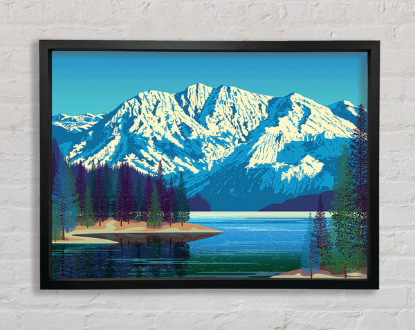 The Snow Lake Mountain Framed Print