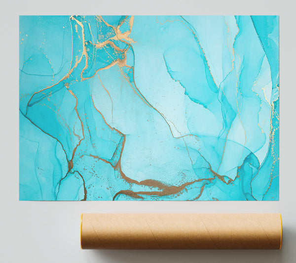 Aqua Fusion Glitter Giclee Print