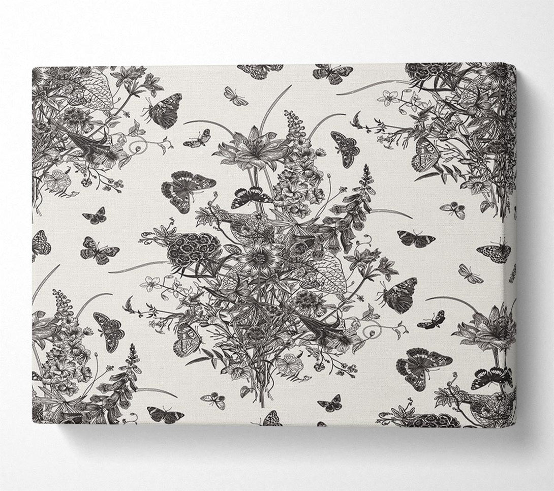  A Canvas Print of Lovely Sepia Pattern Canvas Wall Art