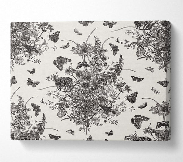  A Canvas Print of Lovely Sepia Pattern Canvas Wall Art