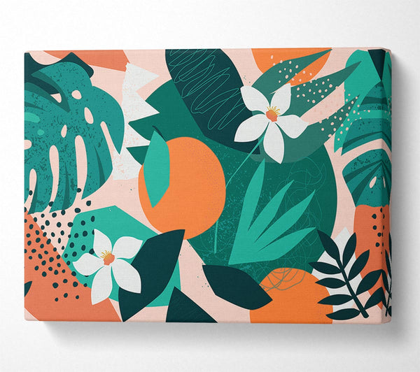  A Canvas Print of Summer Circle Flower Canvas Print
