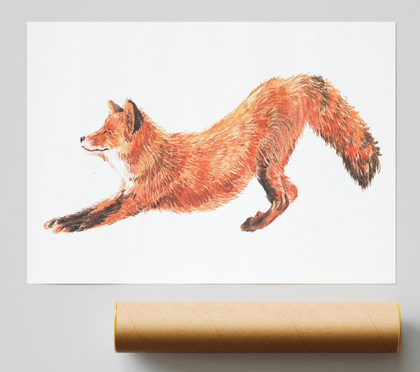 The Fox Crouching Giclee Print