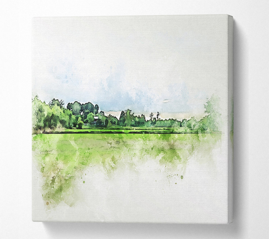  A Canvas Print of The Green Countryside Canvas Art