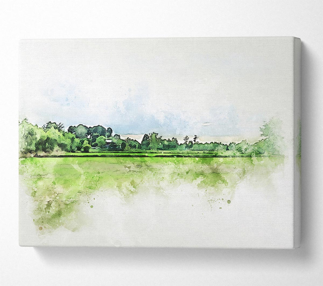  A Canvas Print of The Green Countryside Canvas Art