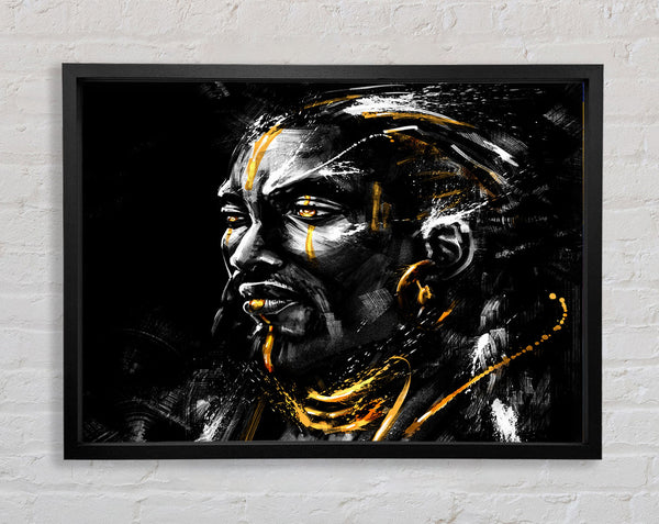 Tribal Man Preparing Framed Print