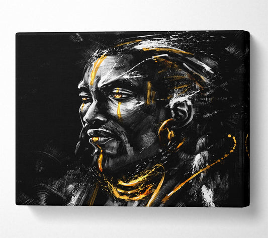 Tribal Man Preparing Canvas Wall Art