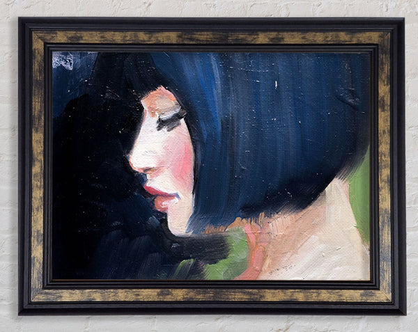 Bob Hair Cut Woman Framed Print
