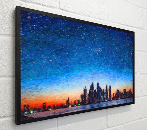 The City Skyline At Dawn