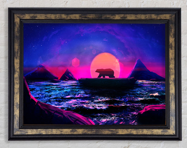 Polar Bear Dawn Framed Print