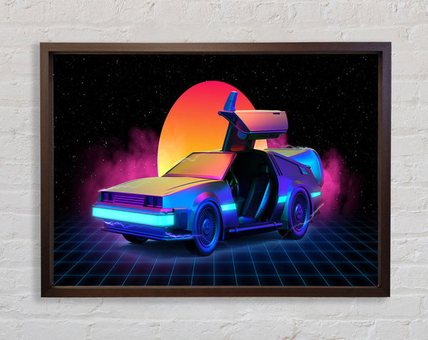 Delorean Rauch Sonnenaufgang
