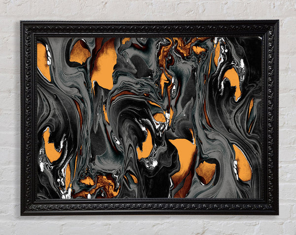 Molten Lava Pattern Framed Print