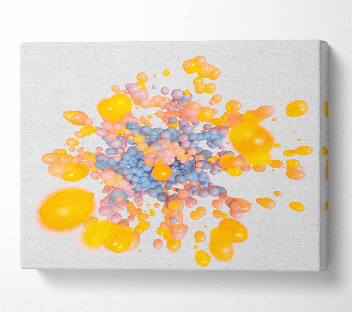 Yellow Bulbs Of Liquid Canvas Wall Art