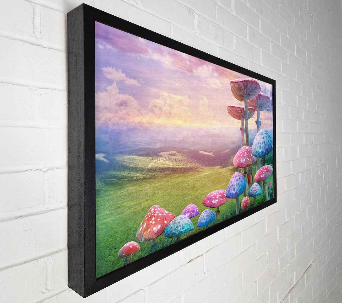  A Canvas Print of Tall Mushrooms In The Valley Canvas Print