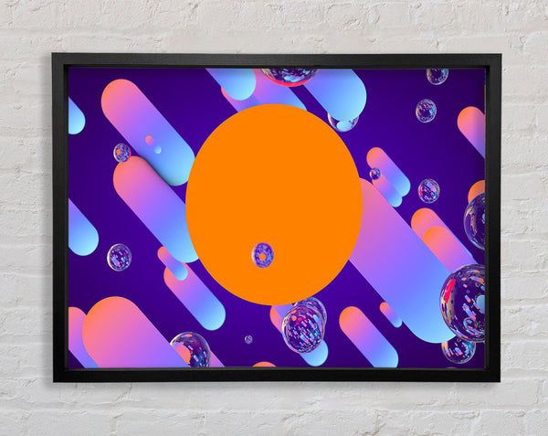 Red Orange Sun On Life Framed Print