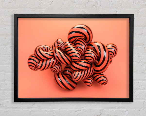 Twisty Stripey Mess Framed Print