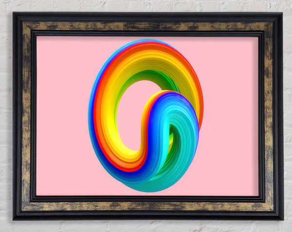 The Rainbow Swirl Paste Framed Print