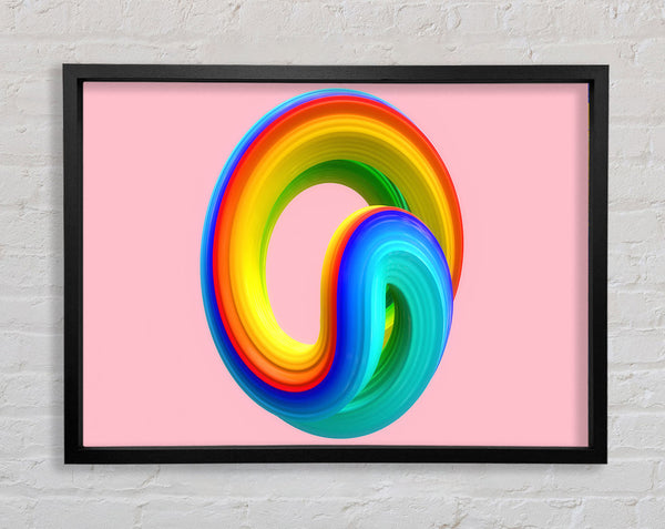 The Rainbow Swirl Paste Framed Print