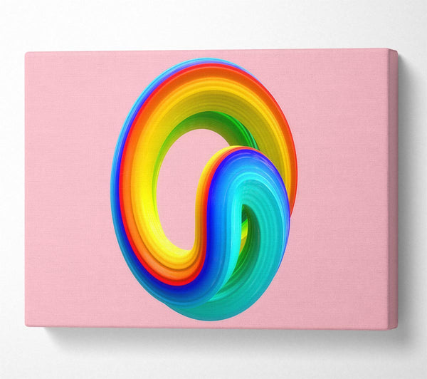  A Canvas Print of The Rainbow Swirl Paste Canvas Print