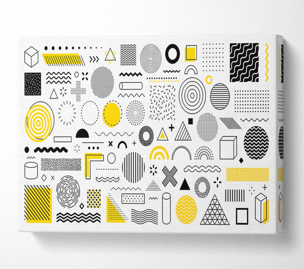  A Canvas Print of Mixture Of Shapes And Colours Canvas Wall Art