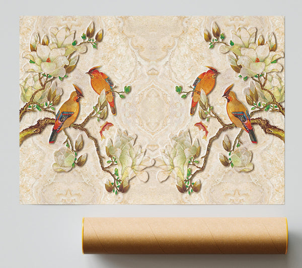 The Birds On The Branches Symmetry Poster