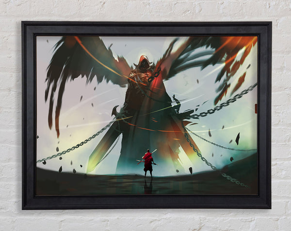 Battling Evil Framed Print