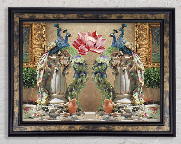 Peacocks Of Royalty Framed Print