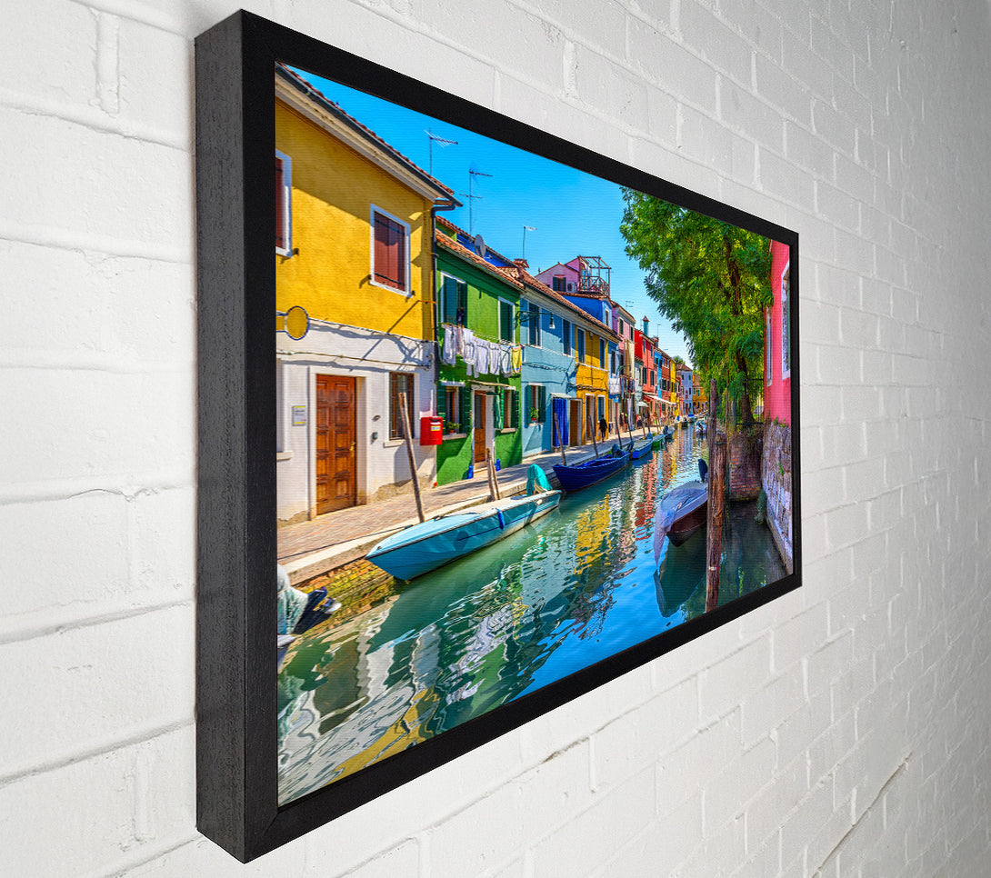  A Canvas Print of The Boats In The Village Canvas Wall Art