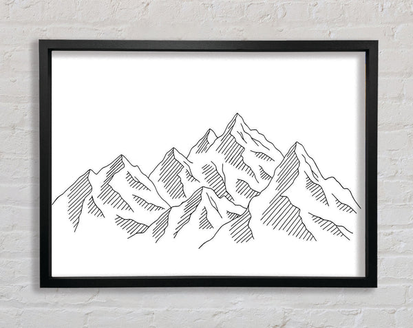 Simple Mountains Framed Print