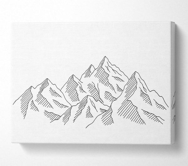  A Canvas Print of Simple Mountains Canvas Print