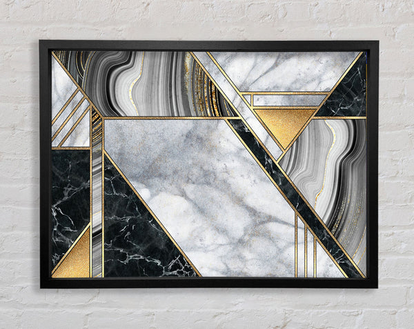 Triangles Of Marble Framed Print