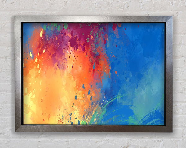 Explosion von Wasser und Lava