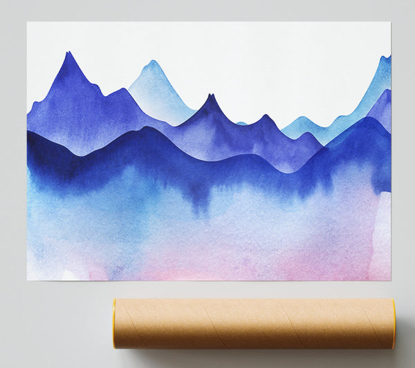 The Peak Of Blue Curves Print