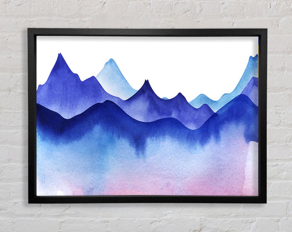 The Peak Of Blue Curves Framed Print