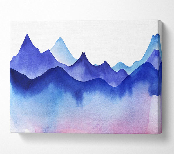  A Canvas Print of The Peak Of Blue Curves Canvas Print