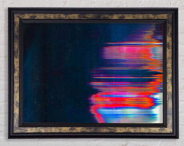 Distorted Movement Red Framed Print