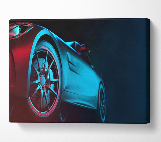 Sports Car Stance Canvas Wall Art