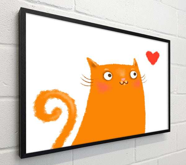 The Love Heart Orange Cat