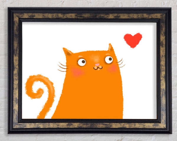 The Love Heart Orange Cat