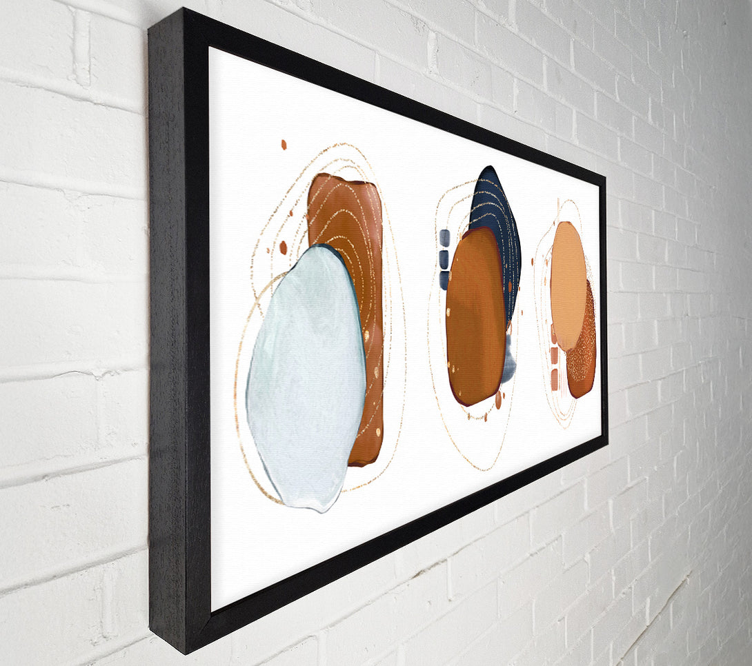  A Canvas Print of Three Art Mid Century Shapes Canvas Wall Art