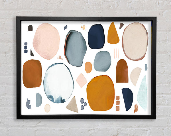 The Abstract Shape Collage Framed Print